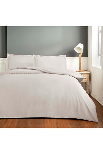 Taç Basic Saten Çift Kişilik Nevresim Takımı Vizon