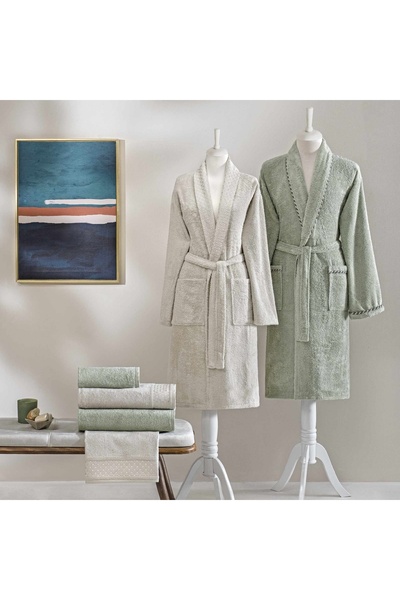 Taç Vella Bamboo Classic Family Set Stone Green