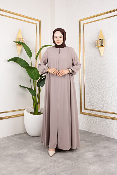 gülmedine عباية مولانا من قماش الكريب مع جيوب واسعة