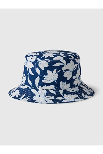 GAP Erkek Çocuk Mavi Çiçek Desenli Bucket Şapka