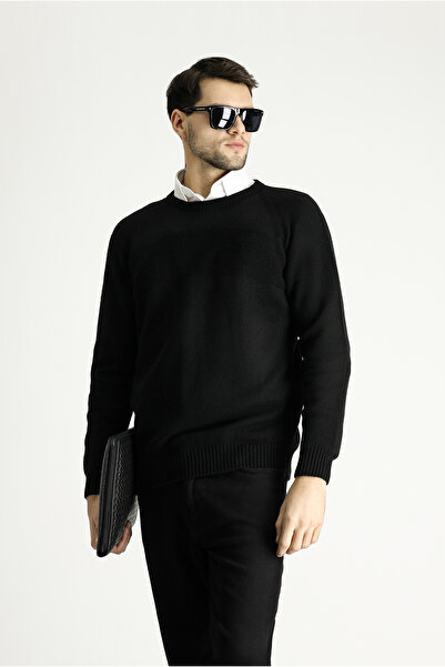 Kiğılı Πλεκτό πουλόβερ με μάλλινο λαιμόκοψη Slim Fit Slim Fit χωρίς ραφή