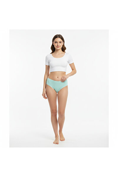 BONBON Women's Cotton Ornamental Lace Slip Panties Bb2104