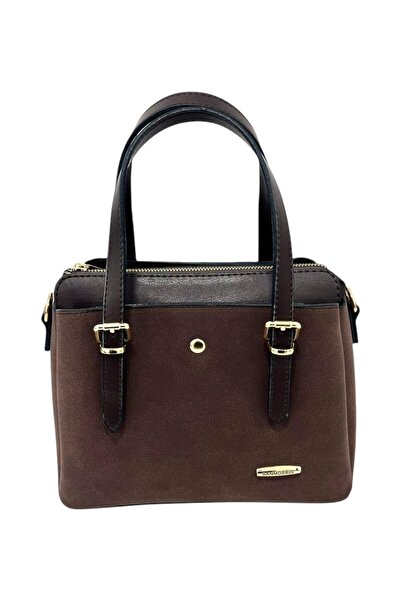 Sanmorris حقيبة كتف ويد نسائية بحزام طويل مكونة من 4 أقسام مع إكسسوارات ذهبية