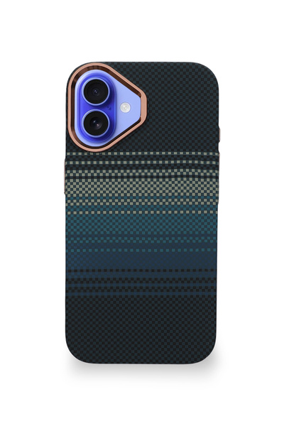 Velvoria حافظة نيو ووفن لهاتف آيفون 17 باللون الأزرق العميق