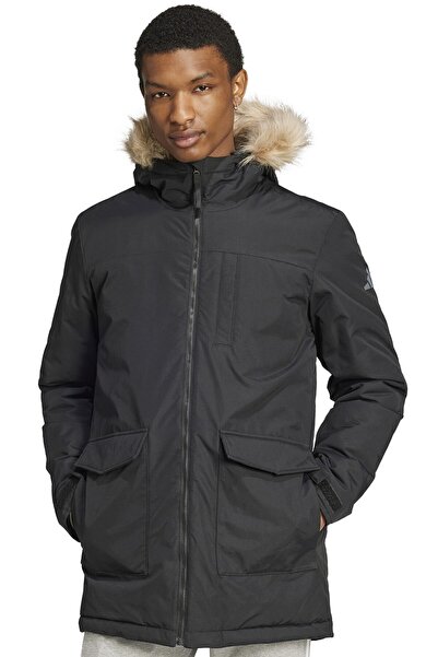 adidas Palton casual pentru bărbați Paveric Fur Par IX8888 negru