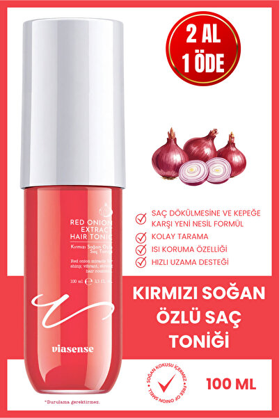 viasense Kırmızı Soğan Özlü Dökülme Karşıtı ve Hızlı Uzamaya Yardımcı Saç Toniği 100ml