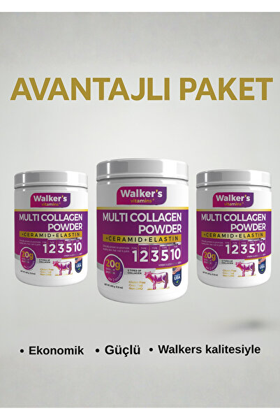 Walker's Vitamins Walker`s %100 Saf ve Doğal Ceramide, Elastin, Cranberry, iç...