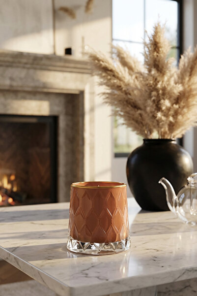 THE GROOVE Odunsu Palo Santo Kokulu 8 x 9 cm Dekoratif Kokulu Cam Mum Elle