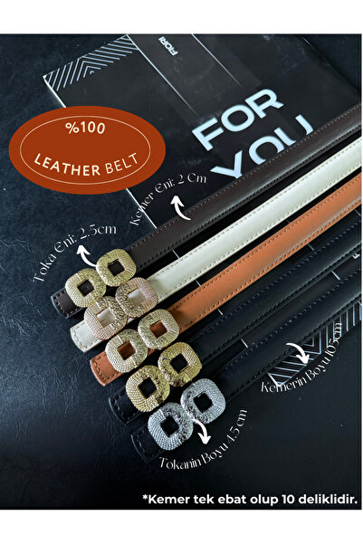 Fiori Pachet de 5 curele subțiri pentru femei din piele naturală bombată, cu ...