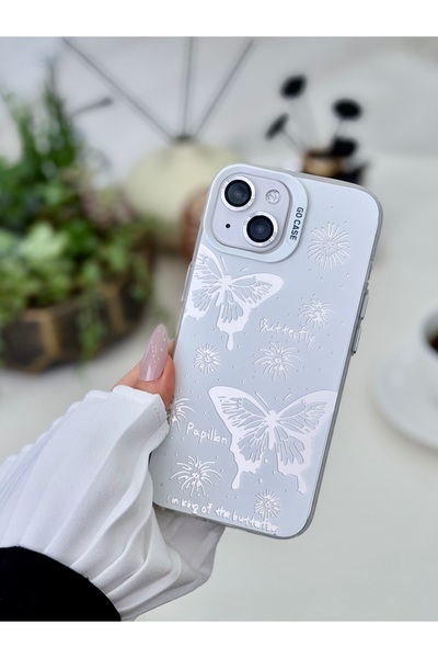 Go Aksesuar حافظة سيليكون كهربائية معدنية متوافقة مع هاتف Iphone 13 - 14 و15