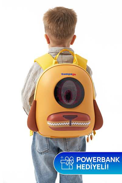 Zampago LED Ekranlı Çocuk Sırt Çantası – Sevimli Hayvan Figürlü Akıllı Çanta,...