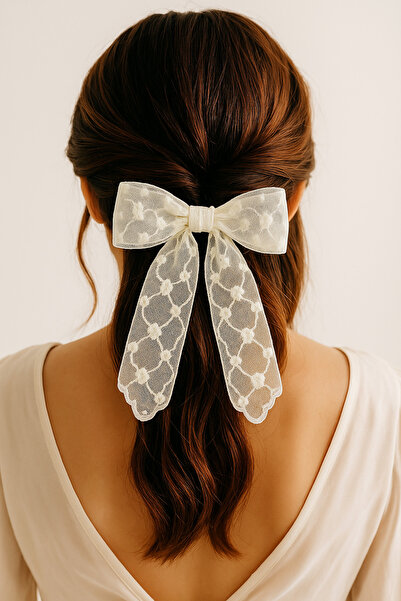 Katia&Bony Lace bow automatic buckle white