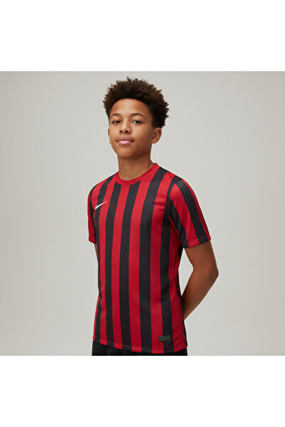 Nike Stripe Division Iv Kids Red Round Collar Jersey