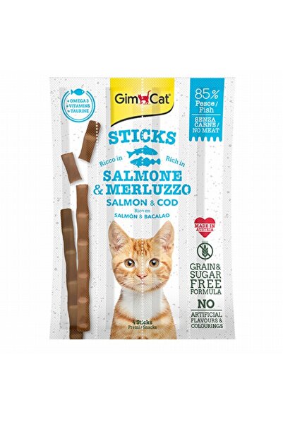 Gimcat Sticks Alabalıklı ve Somonlu Kedi Ödül Çubukları 20 Gr