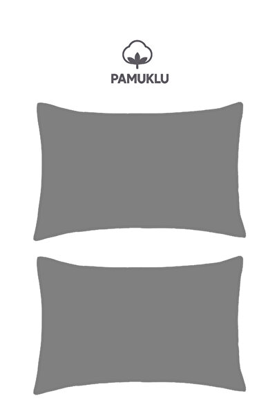 SUVAY 2-х подушкової наволочки сірого кольору з бавовняною обшивкою 50x70 см