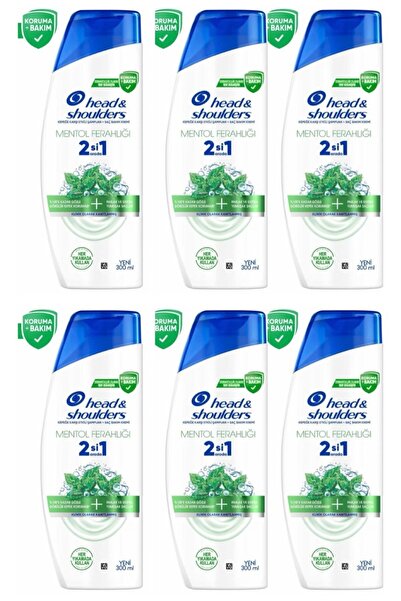 Head & Shoulders شامبو منعش بالمنثول 2 في 1 × 6 قطع