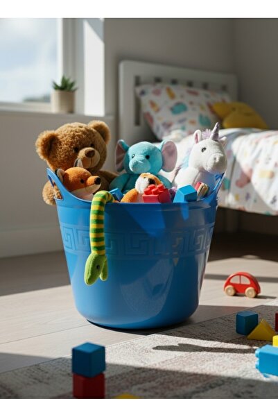 Saban Çamaşırlar için Kırılmaz Esnek Kova 42 Lt + Poşetlik / Flexible Bucket ...