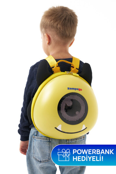 Zampago LED Ekranlı Sevimli Canavar Çocuk Sırt Çantası – Işıklı ve Akıllı Tas...