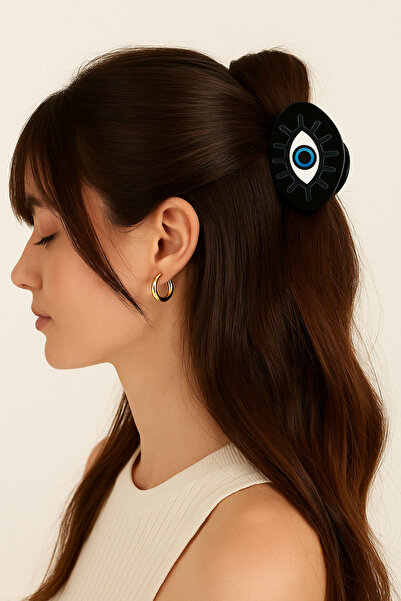 Katia&Bony Black bone clasp with evil eye beads