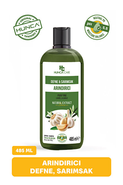 Hunca Care Defne Ve Sarımsaklı Şampuan, Saç Dökülmesine Karşı Yardımcı 485 ml
