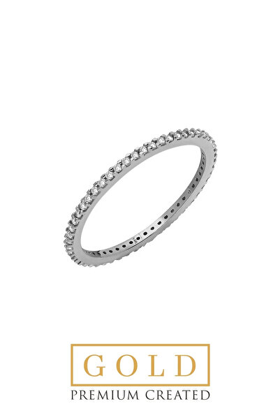 So CHIC... Beyaz Altın Sertifikalı Premium Created Taşlı Tamtur Yüzük