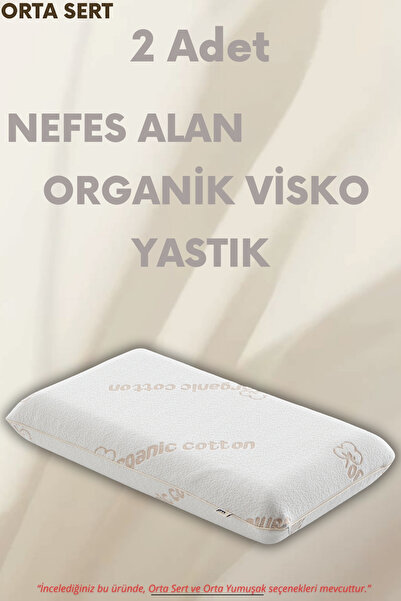 Pillow Market Organik Koton Ortopedik Visko Yastık - %100 Pamuk Konforlu Nem ...
