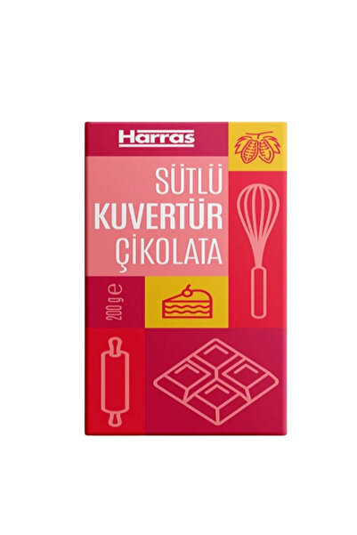 Harras Sütlü Kuvertür Çikolata 200 gr