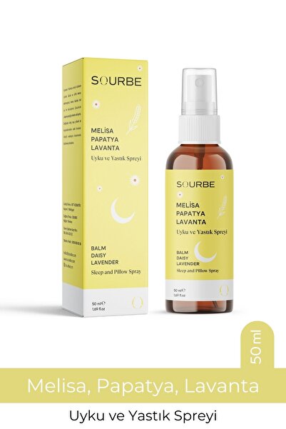 SOURBE Melisa, Papatya, Lavanta Karışımı Uyku ve Yastık Spreyi Dinlendirici S...
