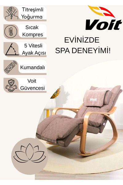 Voit M300 Elektrikli Masaj Koltuğu Masaj Sandalyesi Krem Renk, Kumandalı