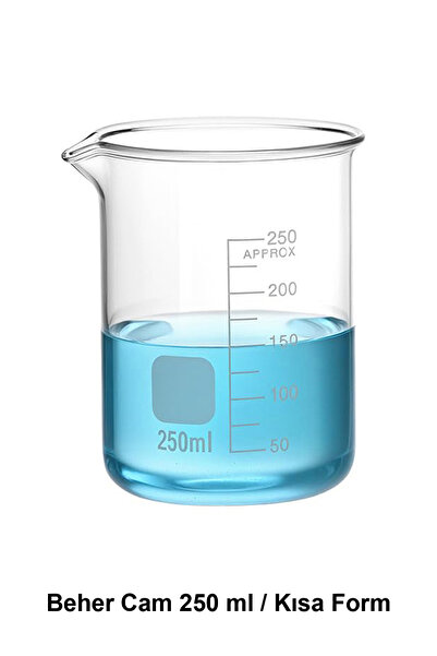ATEL-SAN Beher Cam 250 ml / Kısa Form