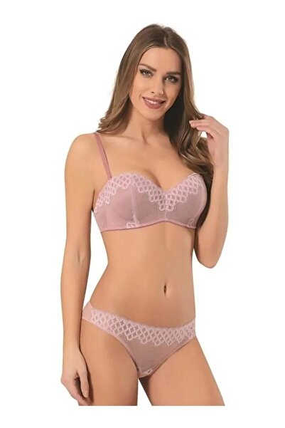 NBB 4645 Set de chiloți sutien fără bretele, cu model, fără bretele