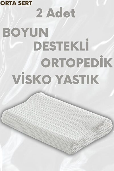 Pillow Market Boyun Destek Yastığı Boyun Düzleşmesi için Visco yastık Lüx Air...