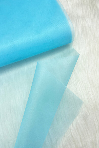 ZEYMERADE Buz Mavisi Bohça Süsleme Tülü, Nişan Bohça Süsü, Kapı Doğum Günü Pa...