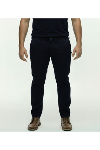 Surco Pantaloni din gabardină cu talie elastică de mărime mare