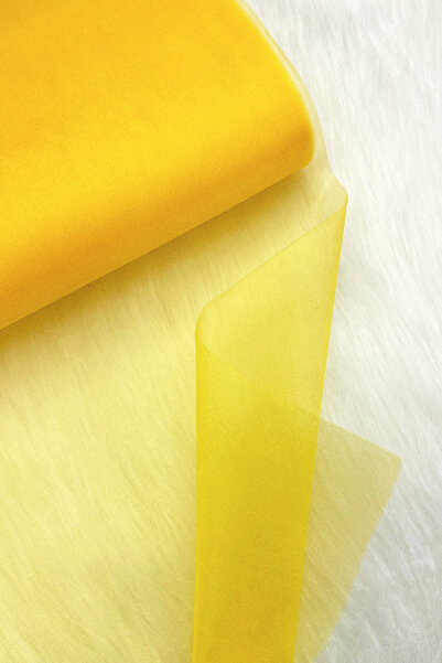 ZEYMERADE Sarı Bohça Süsleme Tülü, Nişan Bohça Süsü, Kapı Doğum Günü Parti Sü...