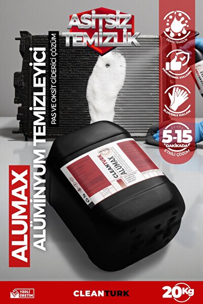 CleanTurk Alumax | Asit Içermeyen Alüminyum Parlatıcı 20 Kg