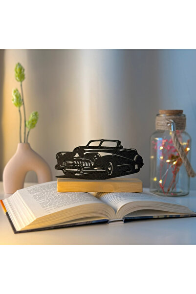 OEM Decoratiune "Eleganta '50s" cu baza din lemn , 9 cm, negru, imprimat 3D