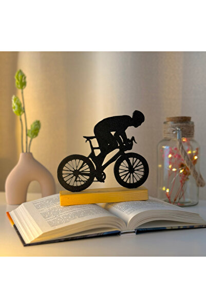 OEM Decoratiune "Sprint" cu baza din lemn natural, 14.5 cm, negru, imprimat 3D