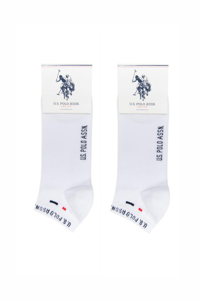 U.S. Polo Assn. 2 чифта бели мъжки чорапи