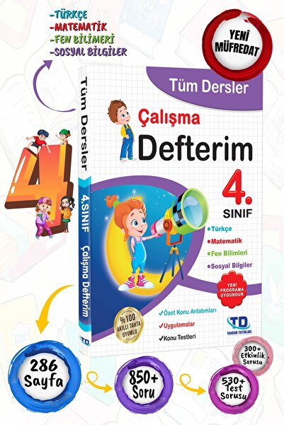 Tandem Yayınları Çalışma Defterim Tüm Dersler 4. Sınıf - Soru Bankası