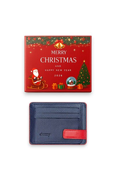 DAMY Шкіряний гаманець 521 - Синьо-червоний