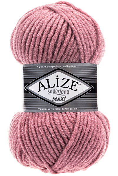 Alize Süperlana Maxi - tricotat manual gros și pudră închisă 204