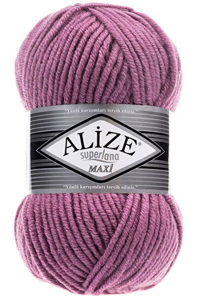 Alize Süperlana Maxi Kalın El Örgü Ipi 028 Gül Kurusu