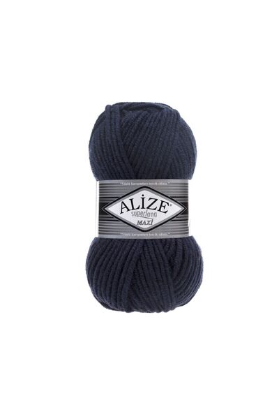 Alize Süperlana Maxi Kalın El Örgü Ipi 058 Lacivert