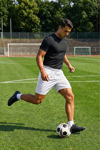 Liggo Forma Şortu Futbol Şortu Halısaha Şortu Bağcıklı Astarlı Spor Şort