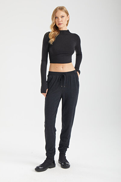IMBUE Yün Tuşeli Viskon Karışımlı Yumuşak Dokulu Jogger Pantolon