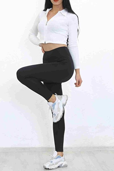 SARE TEKSTİL جوارب نسائية من القماش للغوص ذات الخصر العالي باللون الأسود