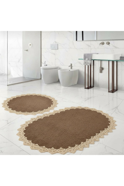 DECORA CASA HOME COLLECTİON Σετ μαλακό χαλάκι μπάνιου που πλένεται με αντιολι...