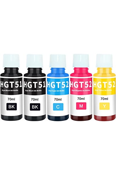 HP Smart Tank515 (1TJ09A) Uyumlu 4 Renk Muadil Mürekkep Seti GT51XL 90 ml renkliler 70 ml