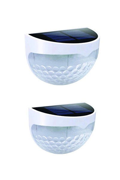 Edison 2 Adet 5W Solar Duvar Apliği Bahçe Aydınlatması Dış Mekan Aydınlatması